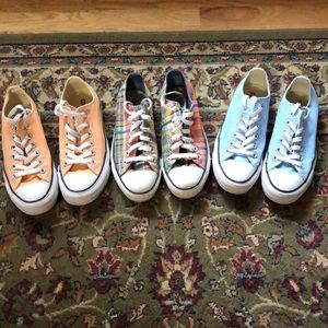 3 pairs of women’s converse used lightly sneakers